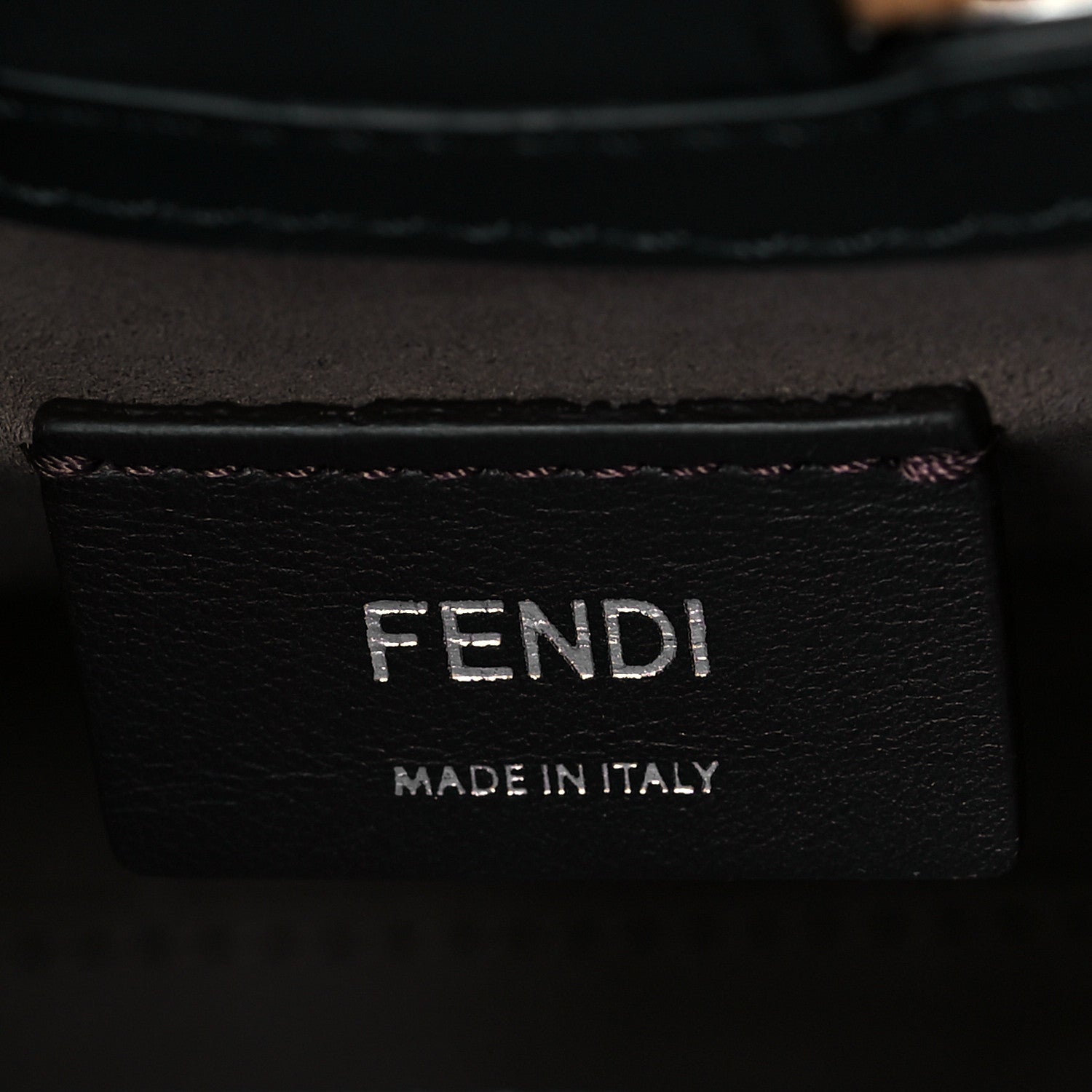 Fendi Vitello Century Wicker Bi-Color FF 1974 Embossed Small Runaway Shopper Tote Maya Black 6 of 10