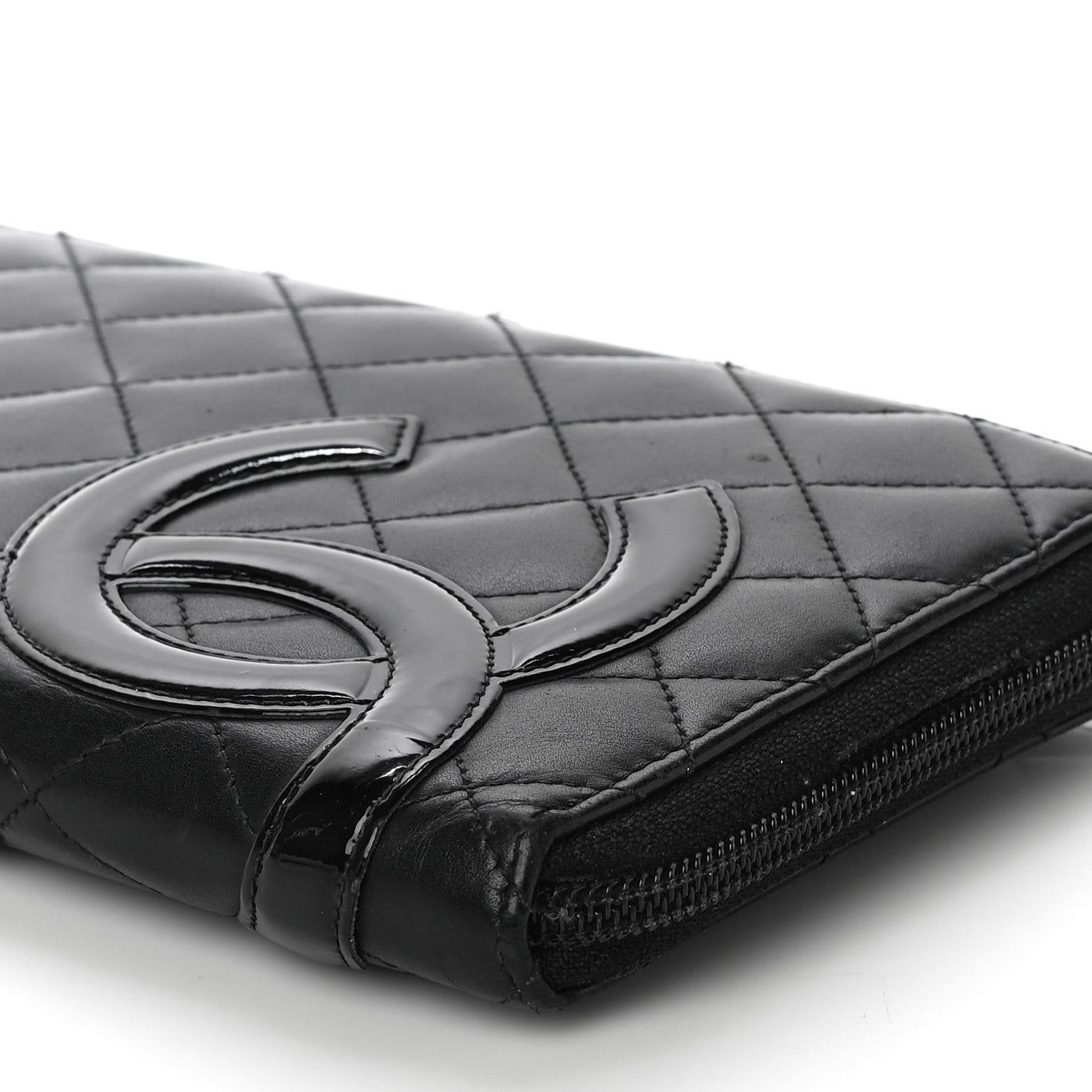 Chanel Calfskin Cambon Zip Around Organizer Wallet Black 12 of 23