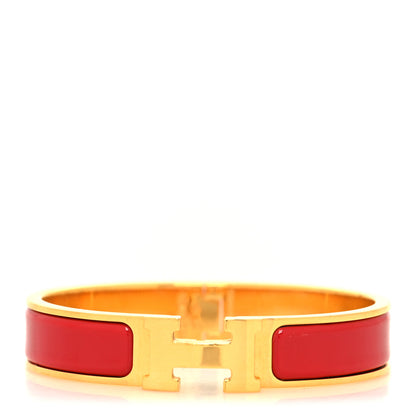 Hermes Enamel Narrow Clic Clac H Bracelet PM Red 1 of 5