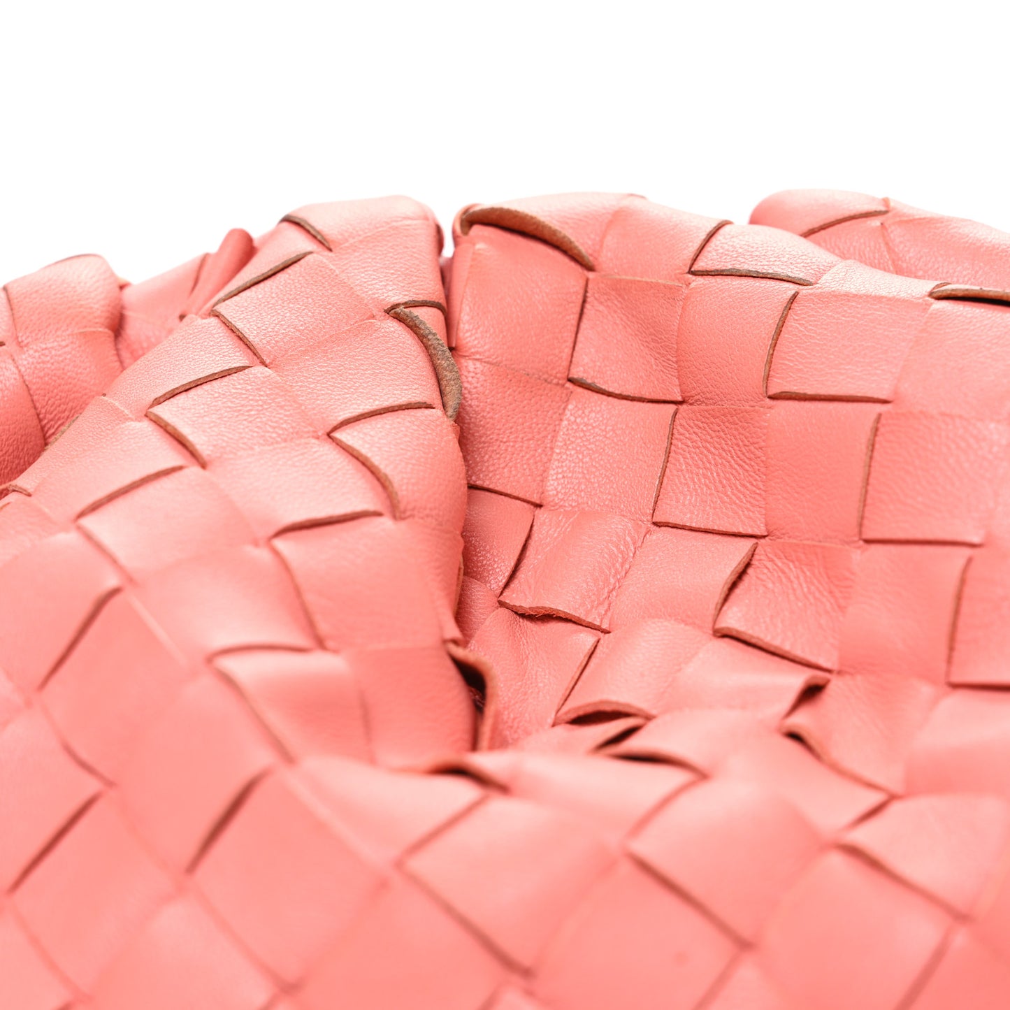 Nappa Maxi Intrecciato The Pouch Oversized Clutch Peach