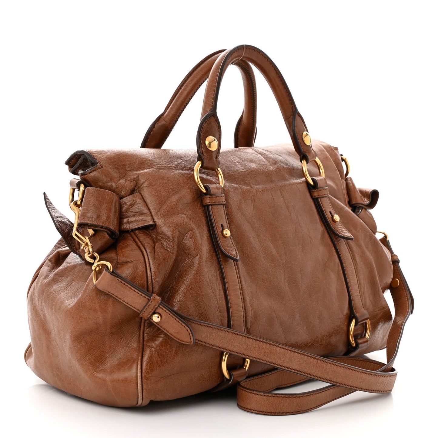 Vitello Lux Bow Bag Brown