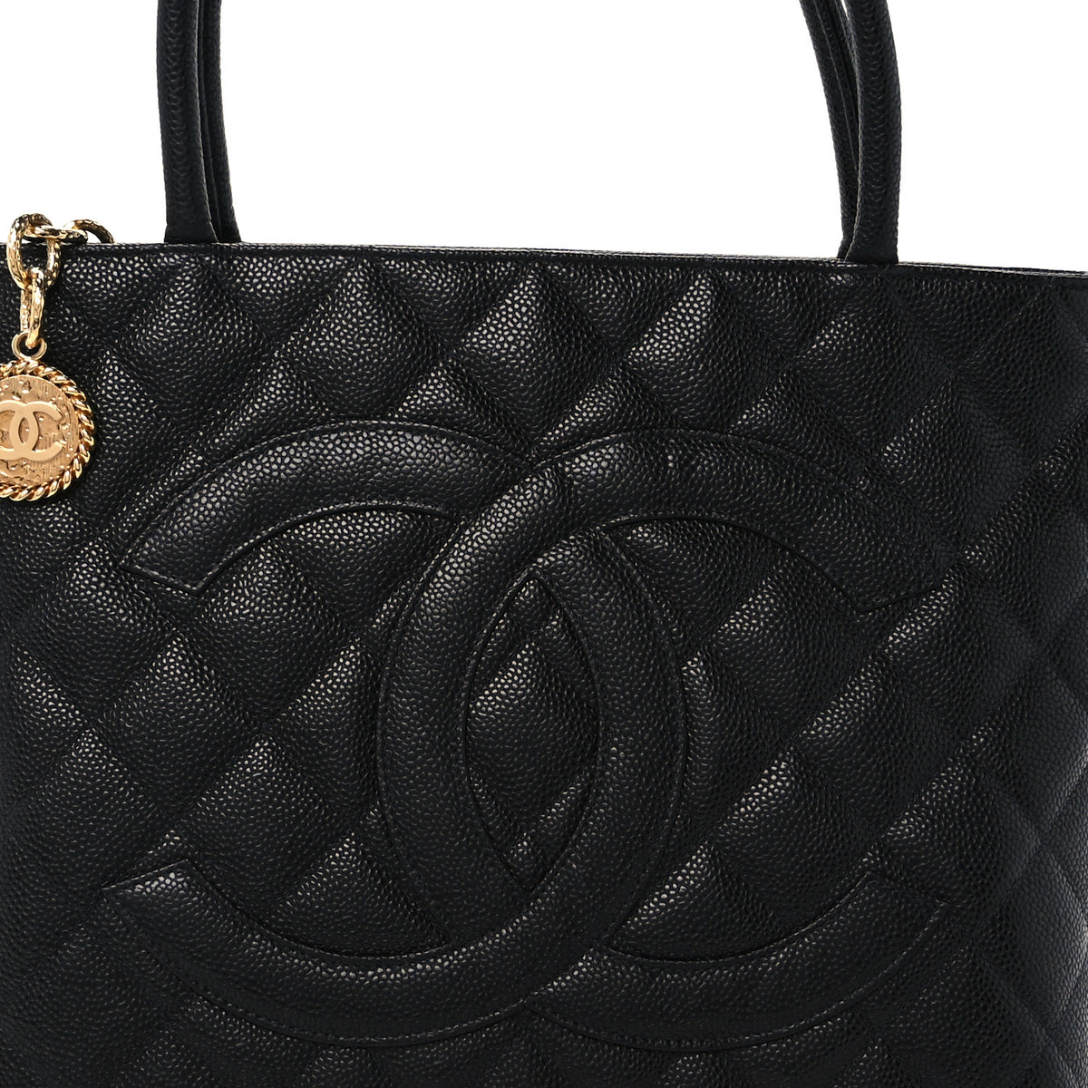 Chanel Caviar Quilted Medallion Tote Black 7 of 9