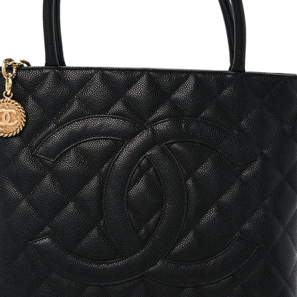 Chanel Caviar Quilted Medallion Tote Black 7 of 9