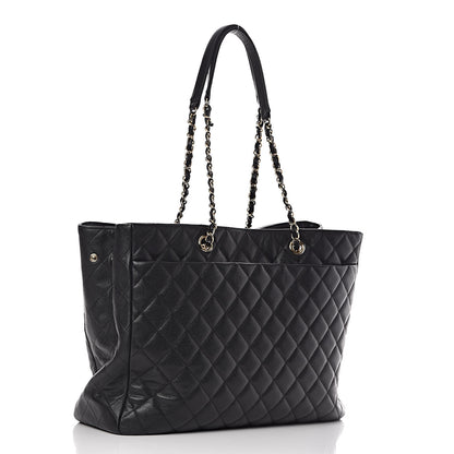 Chanel Caviar Quilted Large CC Shopping Tote Black 3 of 12