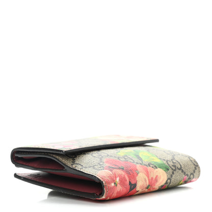 Gucci GG Supreme Monogram Blooms French Flap Wallet Beige Multicolor Dry Rose 5 of 11