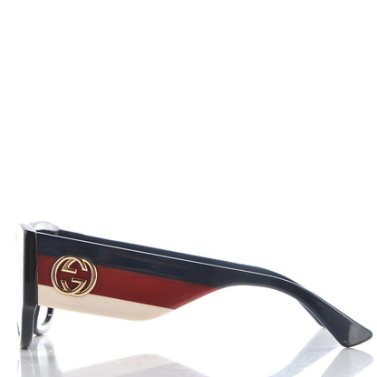 Gucci Acetate Web Oversized Frame Rectangle Sunglasses GG0276S Black 2 of 9
