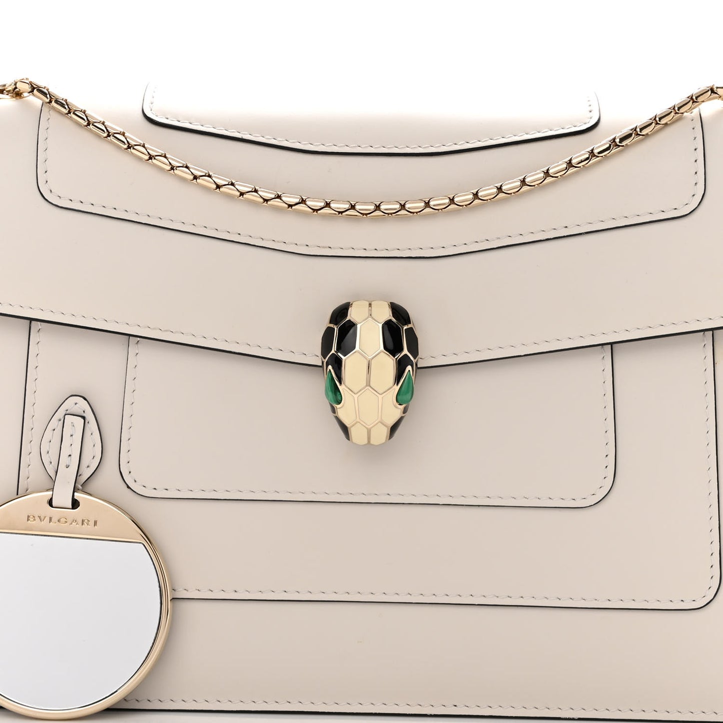 Calfskin Serpenti Forever Crossbody Bag White Agate