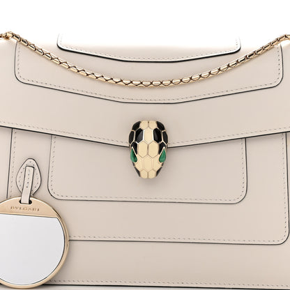 Bulgari Calfskin Serpenti Forever Crossbody Bag White Agate 6 of 8