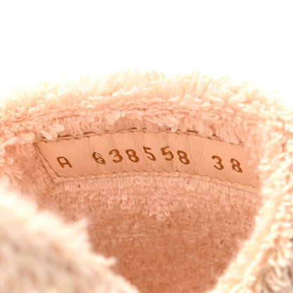 Chanel Terry Cloth CC Wedge Sandals 38 Pink 9 of 9