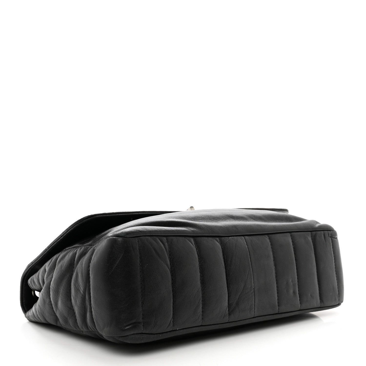 Chanel Lambskin Horizontal Quilt Jumbo Mademoiselle Flap Black 4 of 10