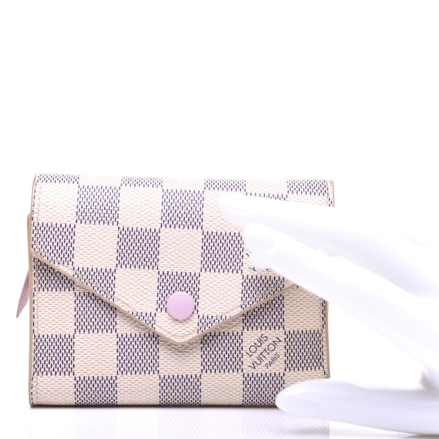 Damier Azur Victorine Wallet Rose Ballerine