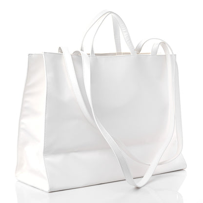 Telfar Vegan Leather Large Shopping Bag White 2 of 15