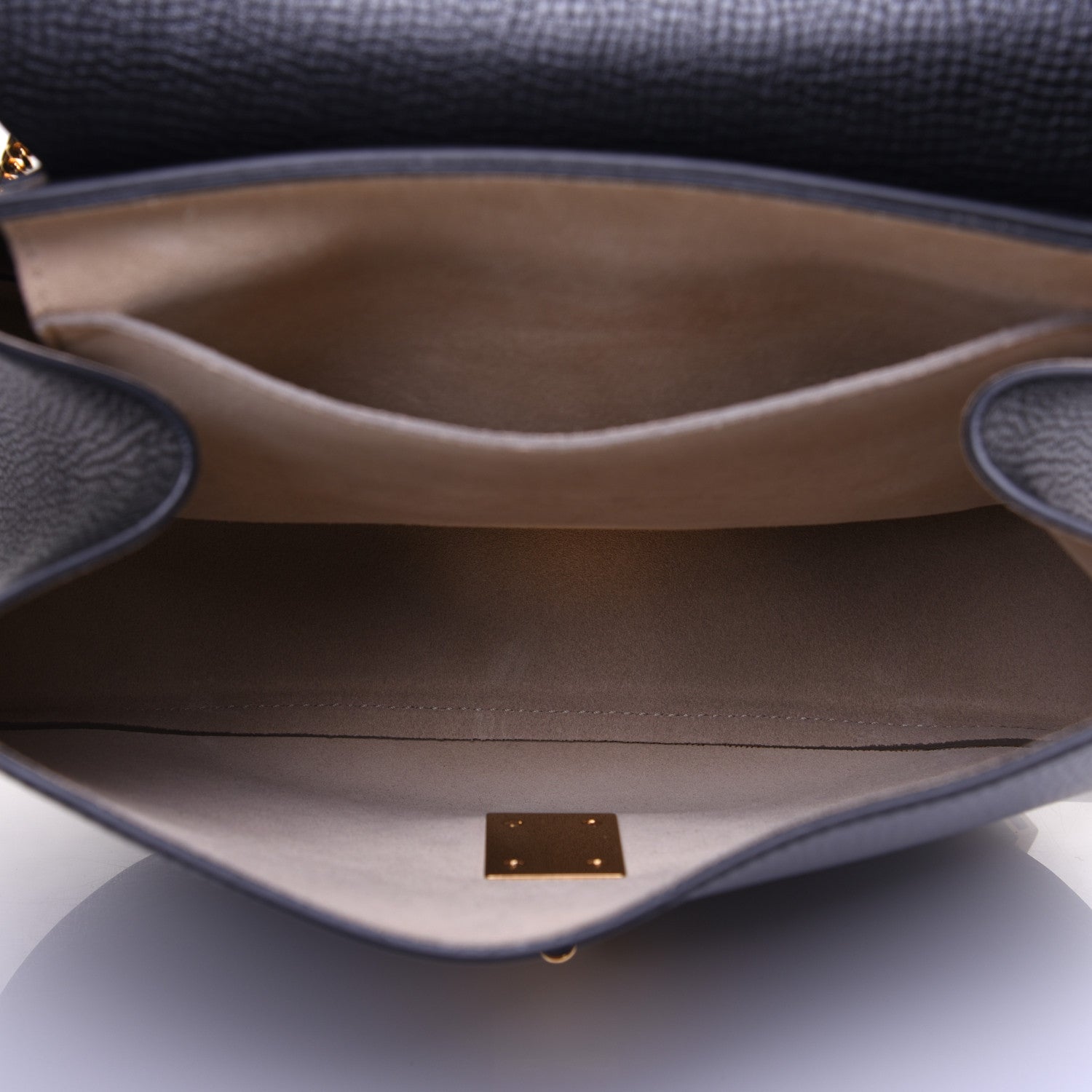 Chloe Grained Calfskin Lambskin Bi-Color Medium Drew Shoulder Bag Black Powder Beige 5 of 15