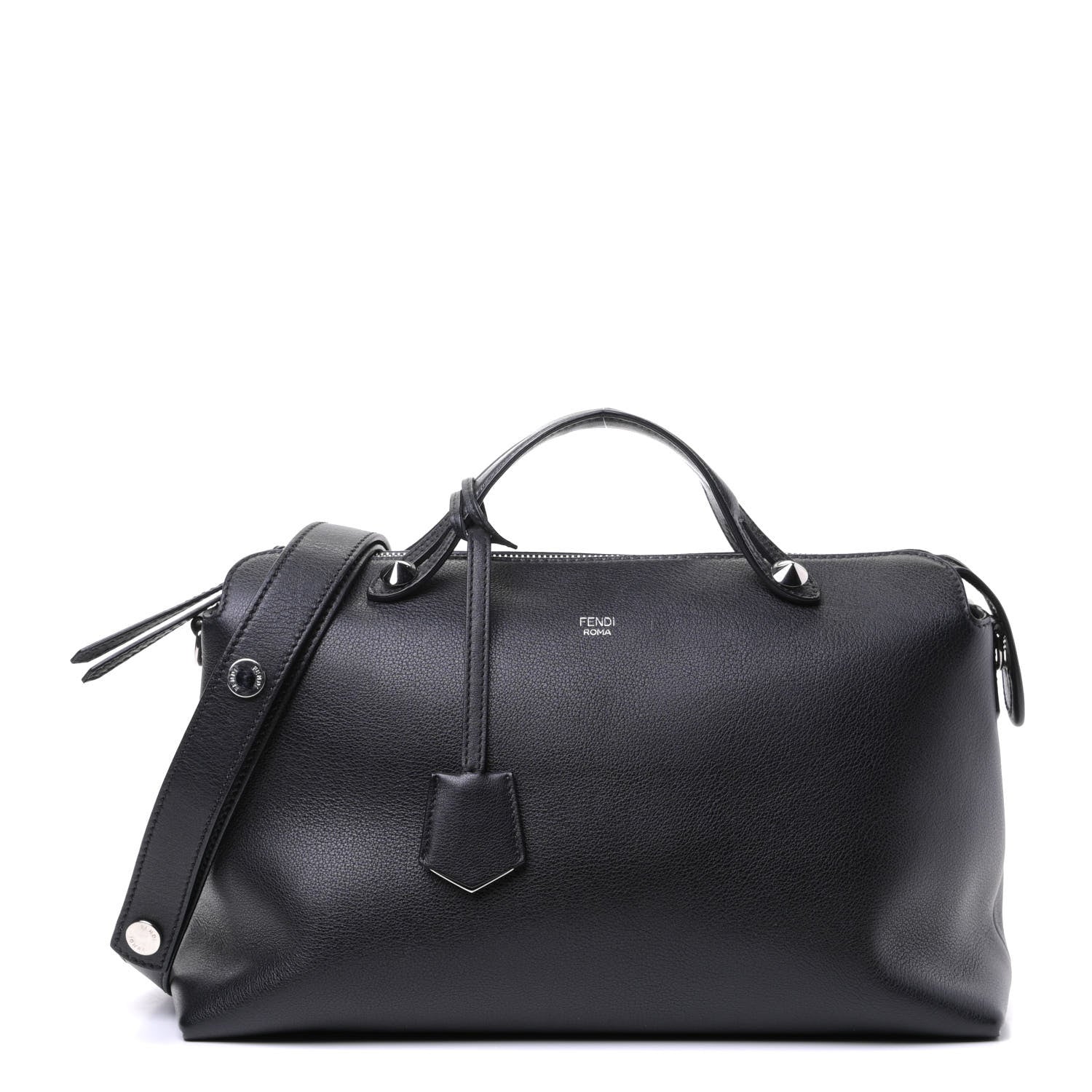 Fendi Vitello Dolce Medium By The Way Boston Bag Black 1 of 5