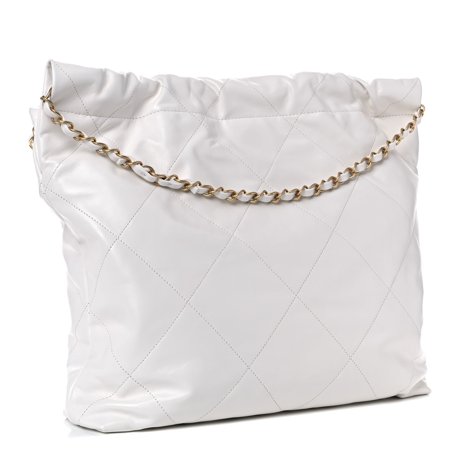 Chanel Shiny Calfskin Quilted Chanel 22 White 3 of 12