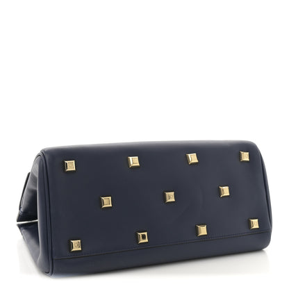 Salvatore Ferragamo Calfskin Studio Bag Navy 4 of 9