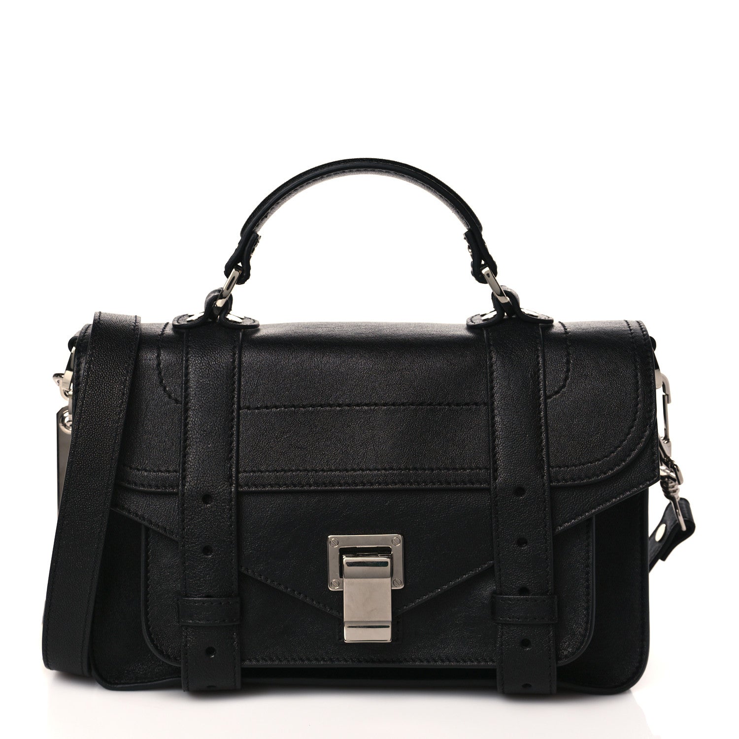 Proenza Schouler Lambskin Tiny PS1 Satchel Black 1 of 10
