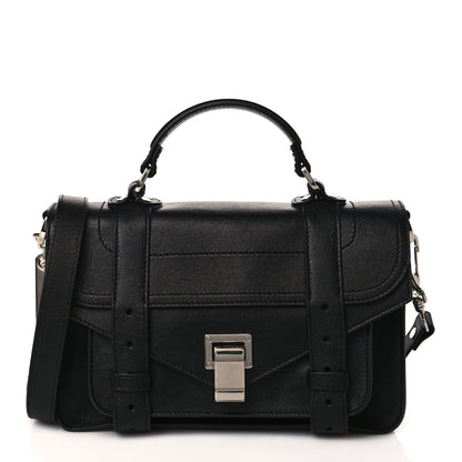 Proenza Schouler Lambskin Tiny PS1 Satchel Black 1 of 10