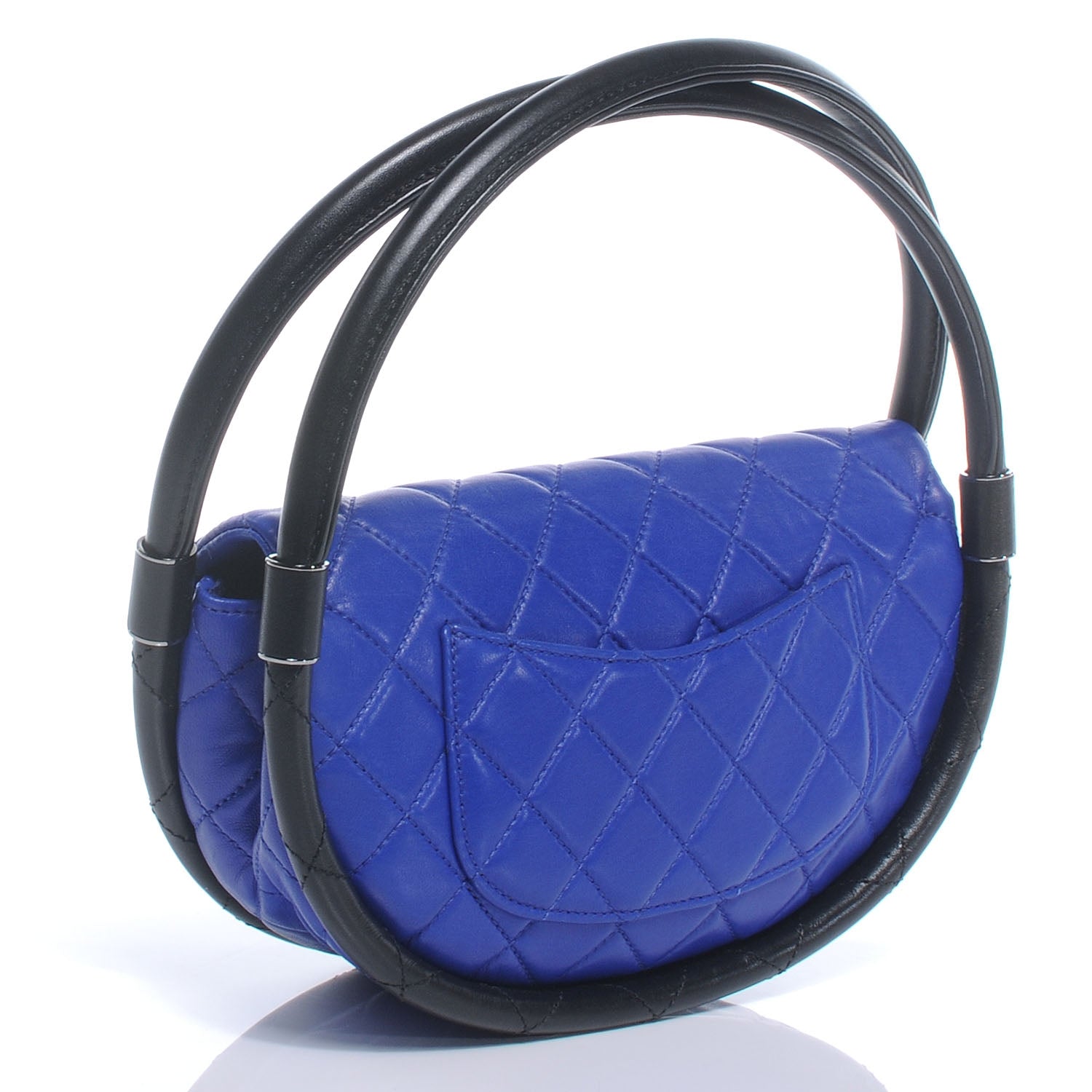 Chanel Quilted Lambskin Small Hula Hoop Flap Blue 3 of 7
