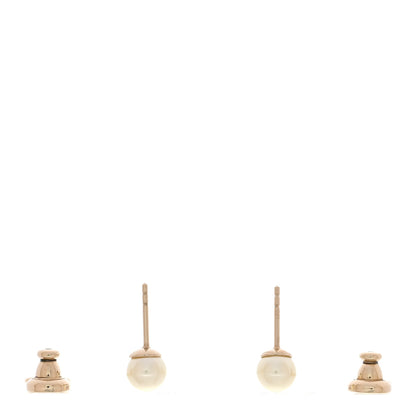 Christian Dior Pearl La Petite Tribale Dangle Chain Earrings Gold 3 of 5