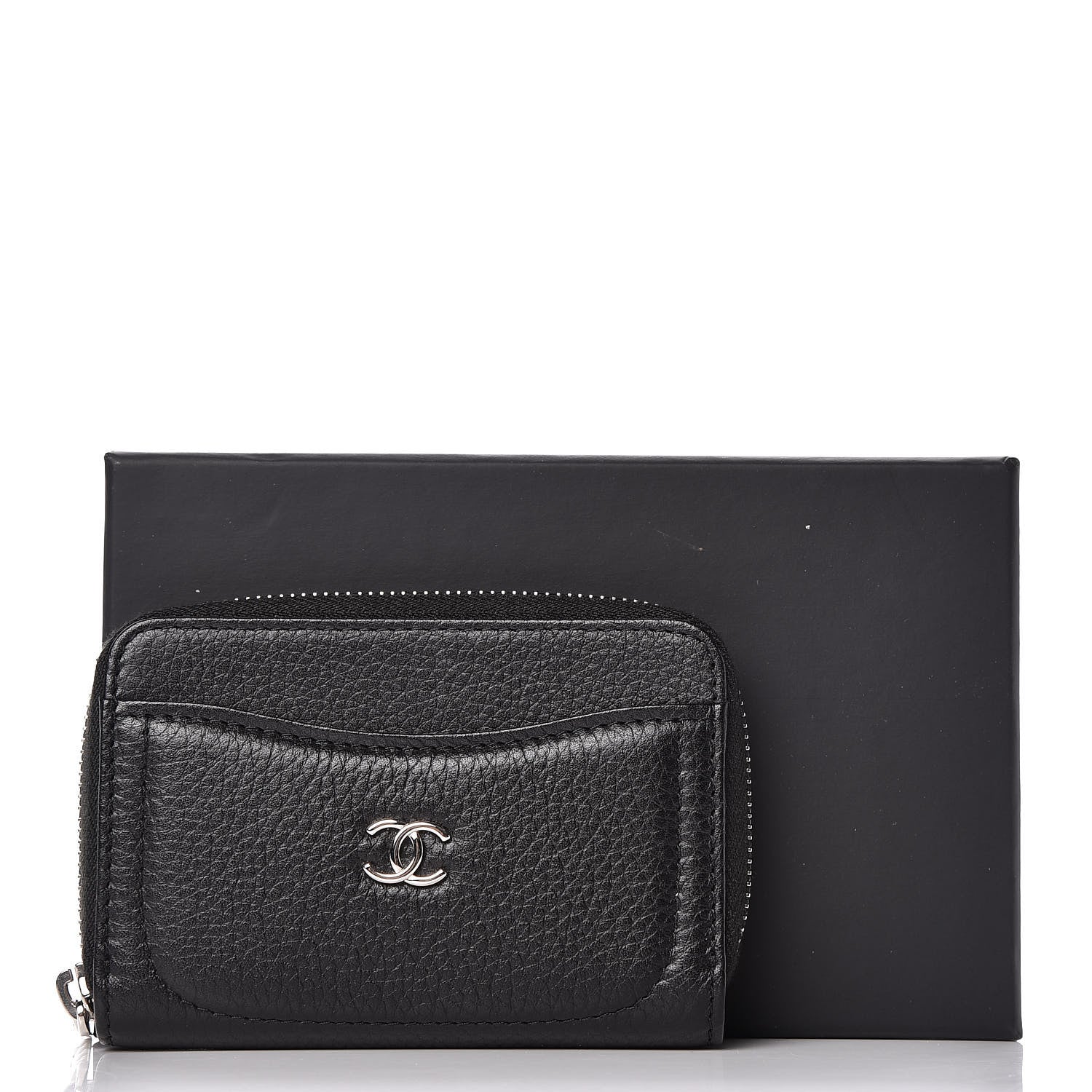 Chanel Grained Calfskin Neo Executive Zip Coin Purse Black 10 of 10