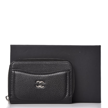 Chanel Grained Calfskin Neo Executive Zip Coin Purse Black 10 of 10