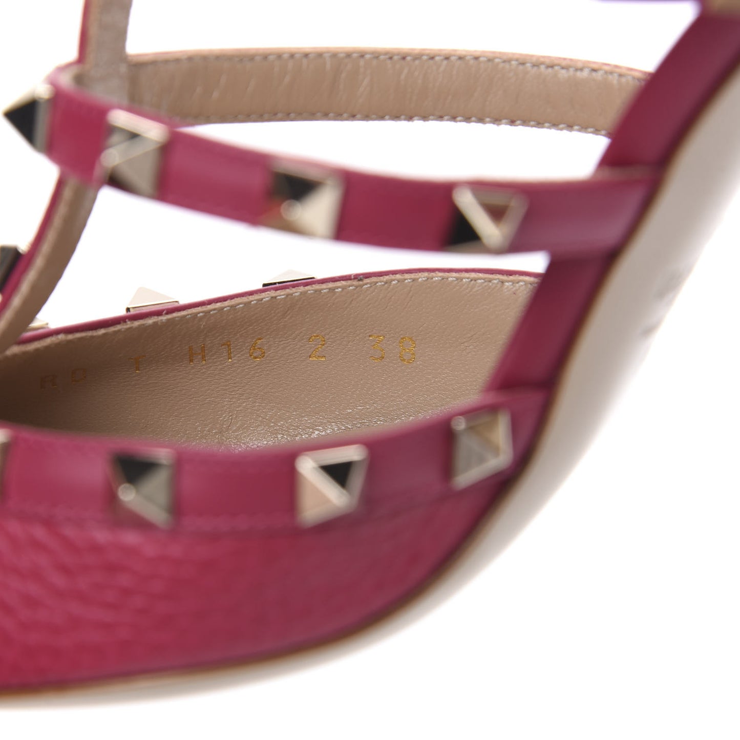 Pebbled Rockstud 90mm Cage Mules 38 Raspberry