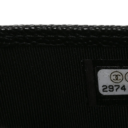 Chanel Caviar Quilted Medium Gusset Flap Wallet Black 7 of 8