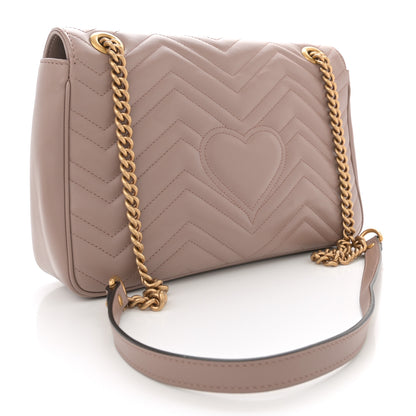 Gucci Calfskin Matelasse Medium GG Marmont Shoulder Bag Porcelain Rose 3 of 10