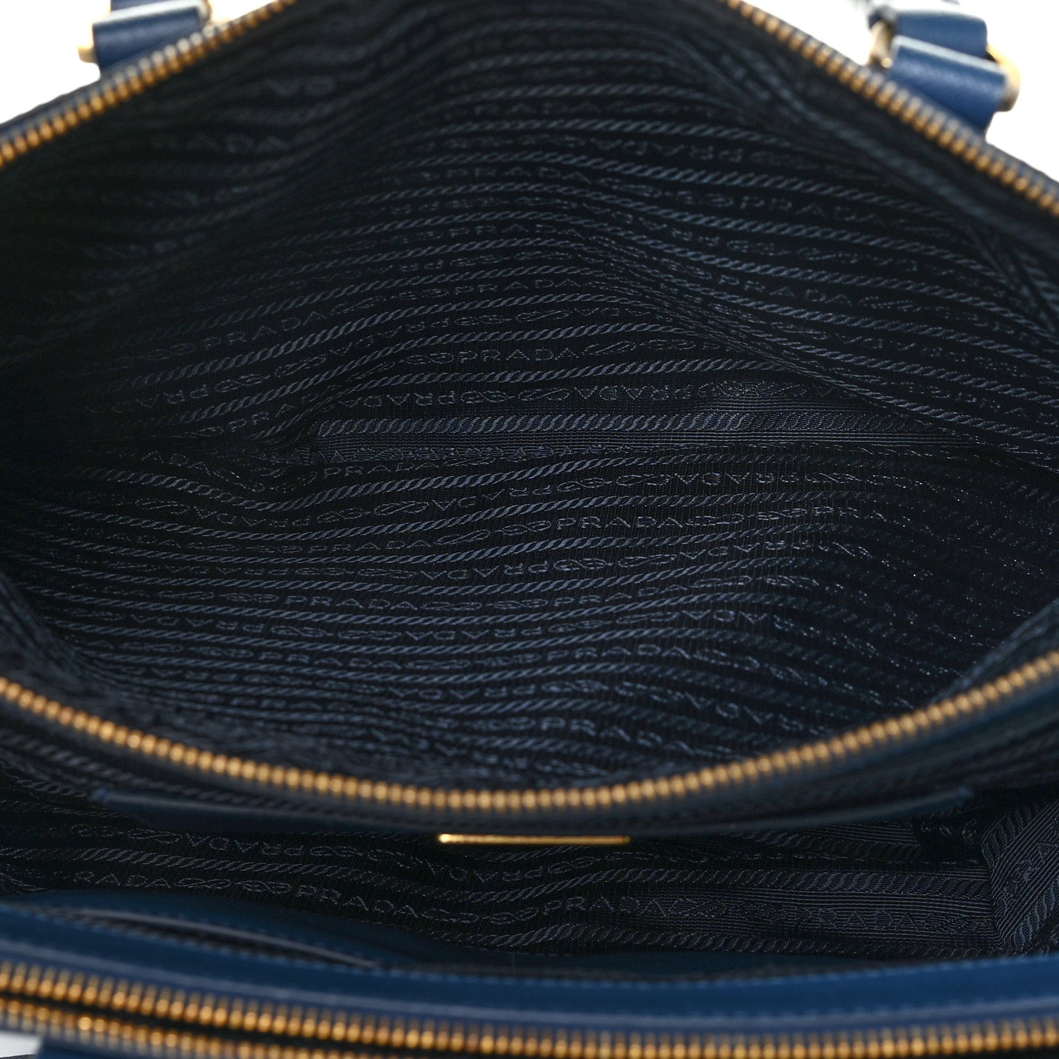 Prada Saffiano Galleria Double Zip Tote Bluette 6 of 16