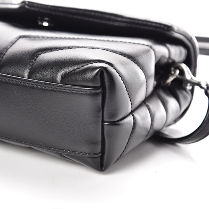 Saint Laurent Calfskin Y Quilted Monogram Toy Loulou Crossbody Bag Black 6 of 12