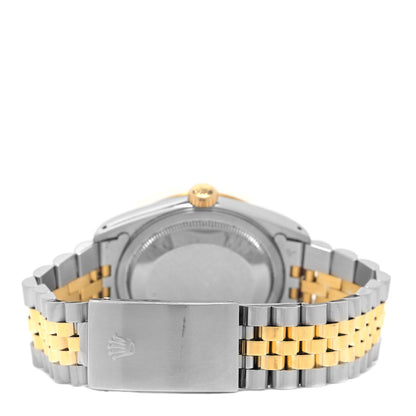 Rolex Stainless Steel 18K Yellow Gold 36mm Oyster Perpetual Datejust Watch Champagne 16233 3 of 4