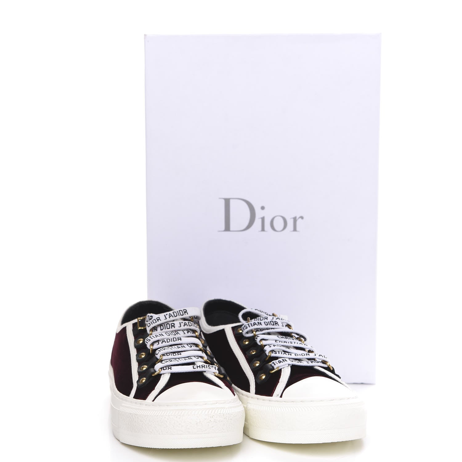 Christian Dior Velvet Walk'N'Dior Low Top Sneakers 37.5 Deep Amaranth 9 of 9