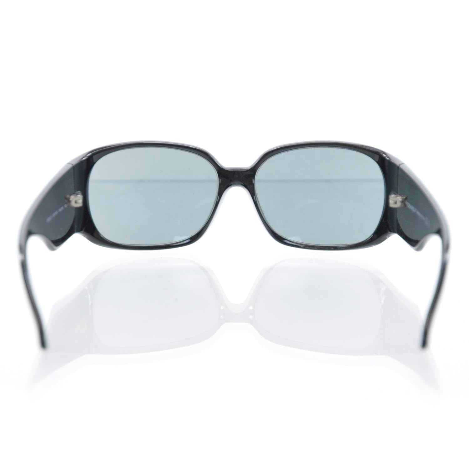 Chanel Crystal CC Logo Sunglasses 5080 B Black 3 of 8