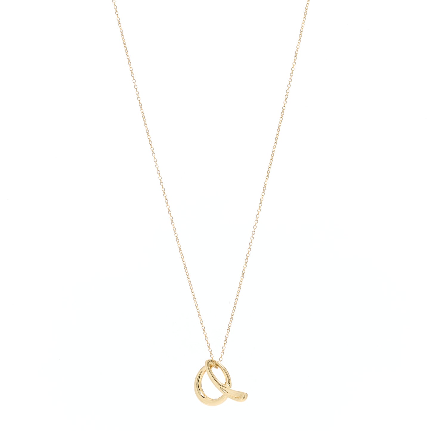 18K Yellow Gold Elsa Peretti Letter A Pendant Necklace