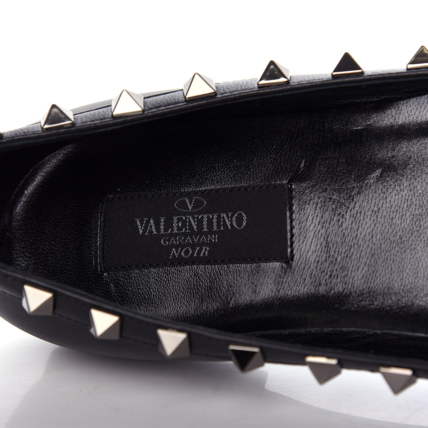 Nappa Rockstud Ballerina Flats 37 Black