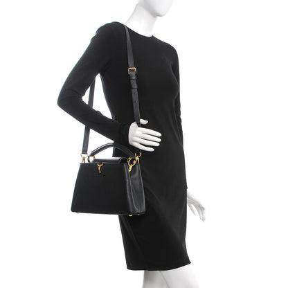 Louis Vuitton Taurillon Capucines BB Black 2 of 9