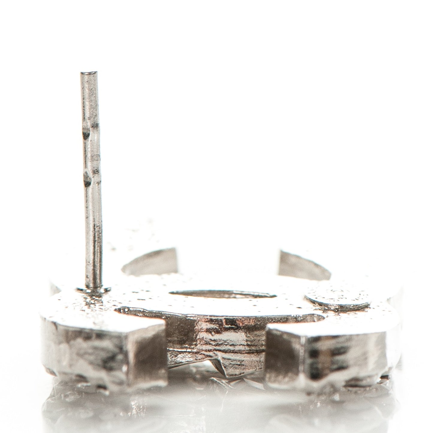 Baguette Crystal CC Earrings Silver
