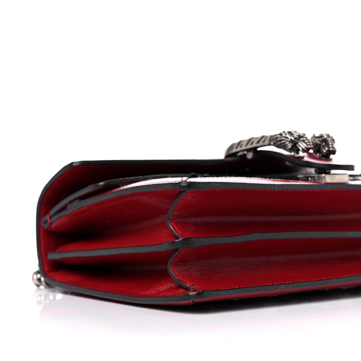 Tweed GG Monogram Small Dionysus Shoulder Bag Black White Romantic Cherry
