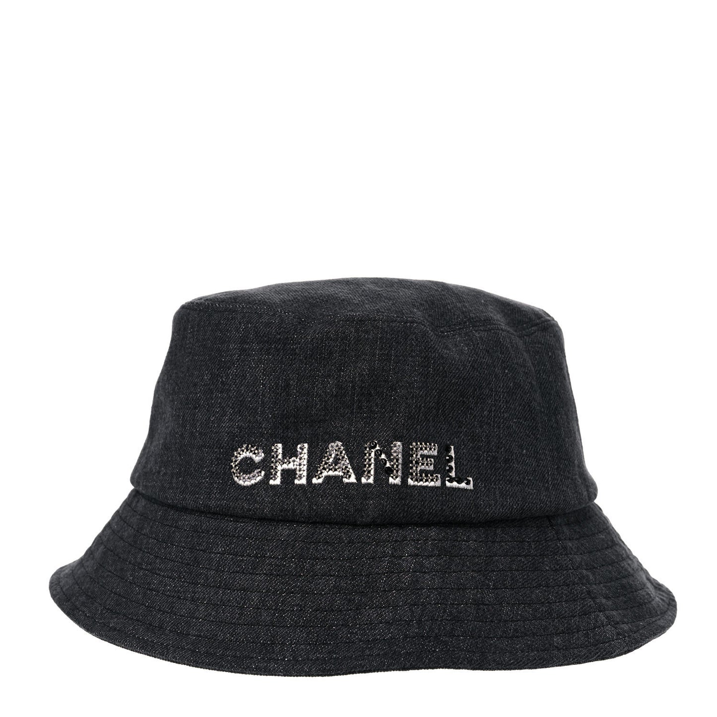 Fabric Logo Bucket Hat M Black