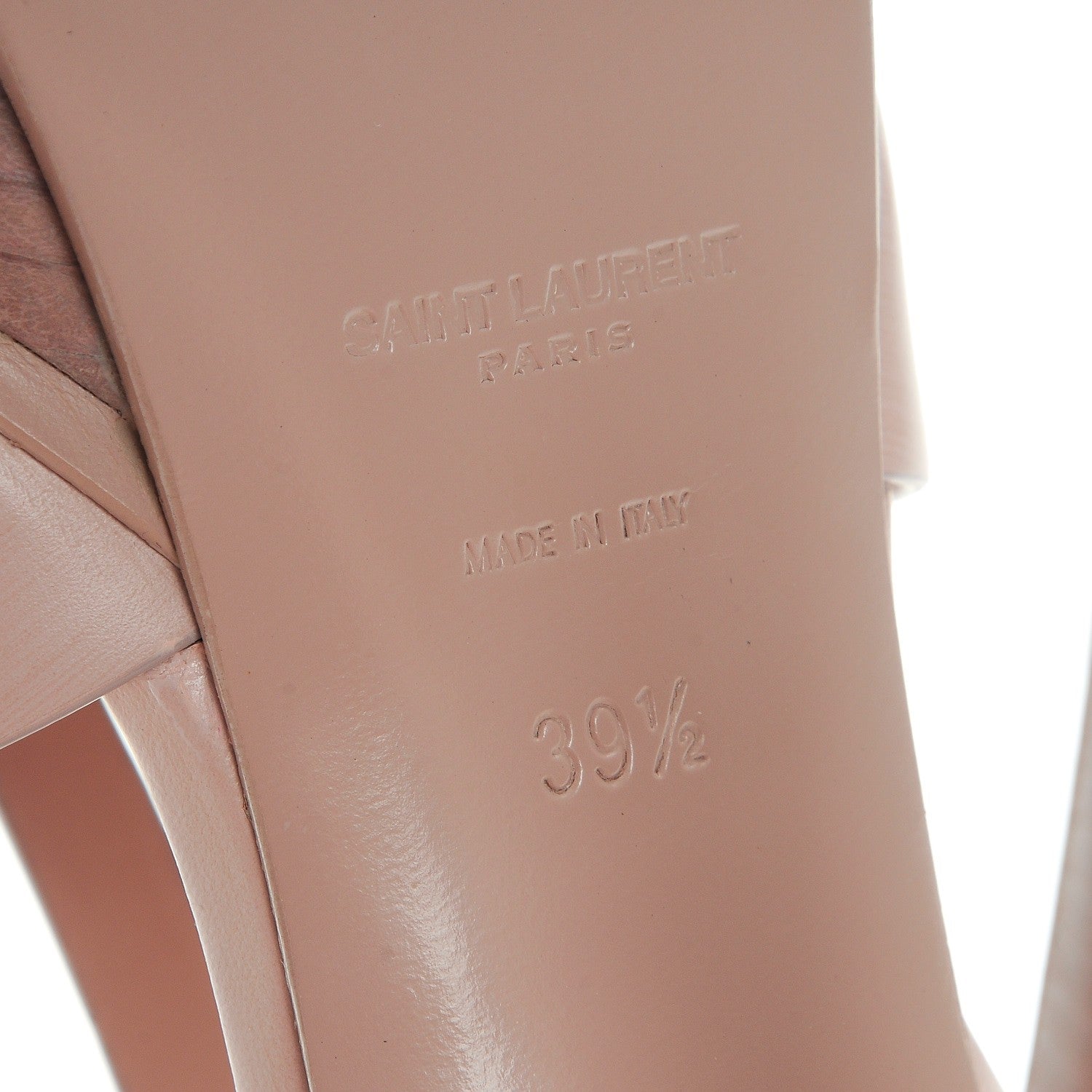 Saint Laurent Calfskin Tribute 105 Platform Sandals 39.5 Rose Antic 6 of 9