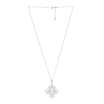 Parker & West by FASHIONPHILE 18K White Gold Diamond 1.48ctw Filigree Pendant Necklace 3 of 5