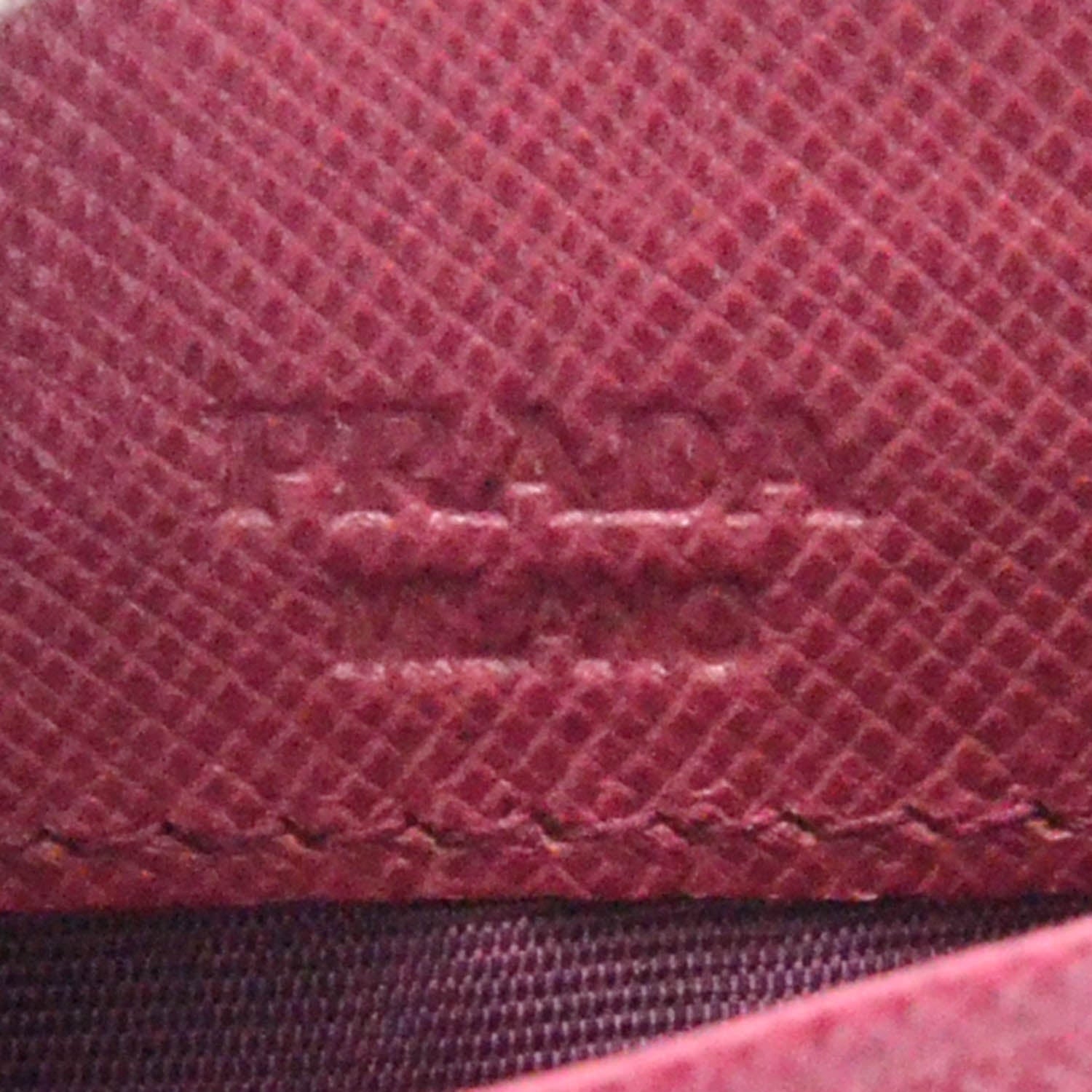 Prada Saffiano Metal Card Case Ibisco 5 of 7