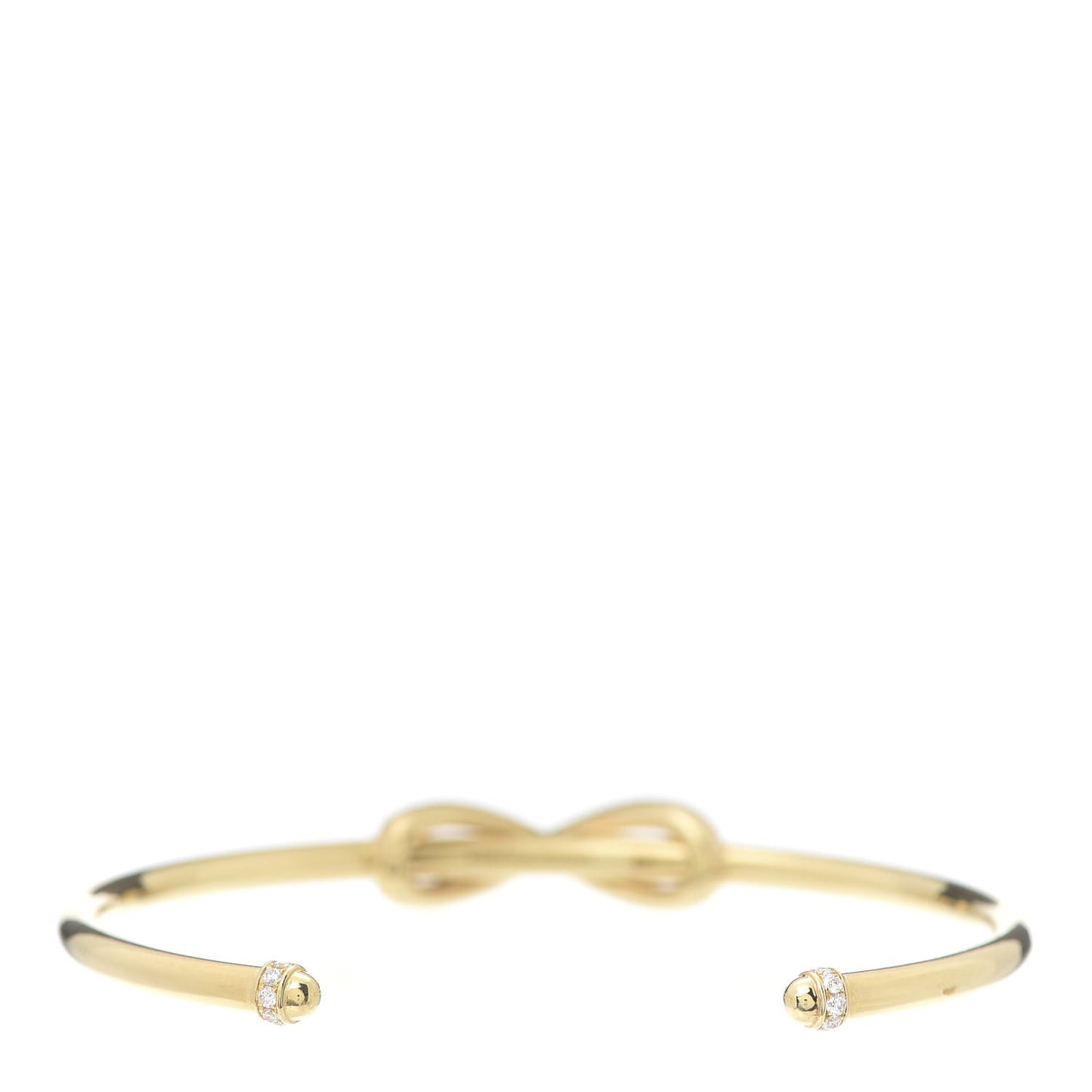 18K Yellow Gold Diamond Infinity Cuff Bracelet