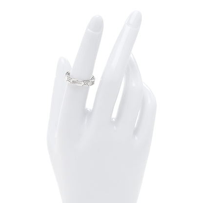 Gucci Sterling Silver 4mm Signature Ring 53 6.5 2 of 4