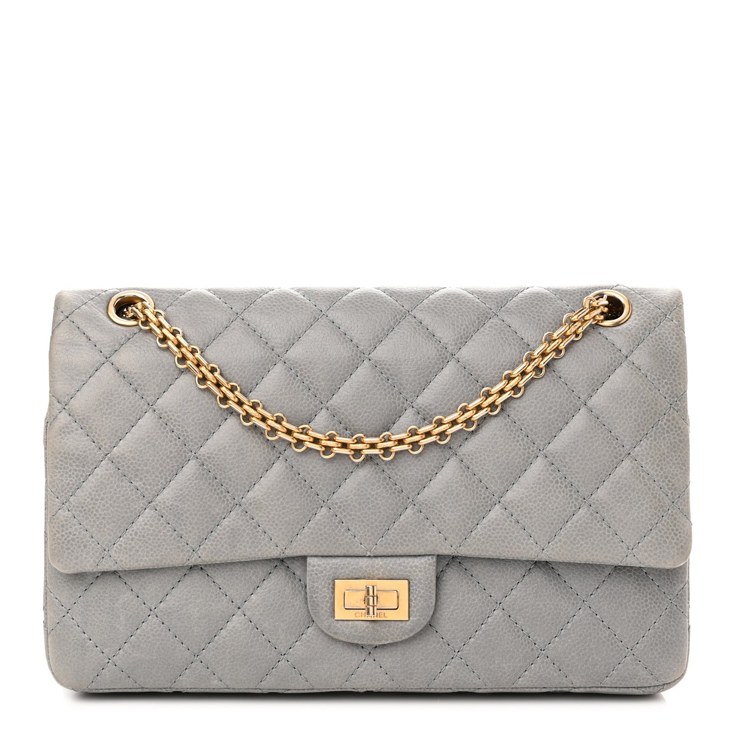 Caviar Quilted 2.55 Reissue 226 Flap Light Grey