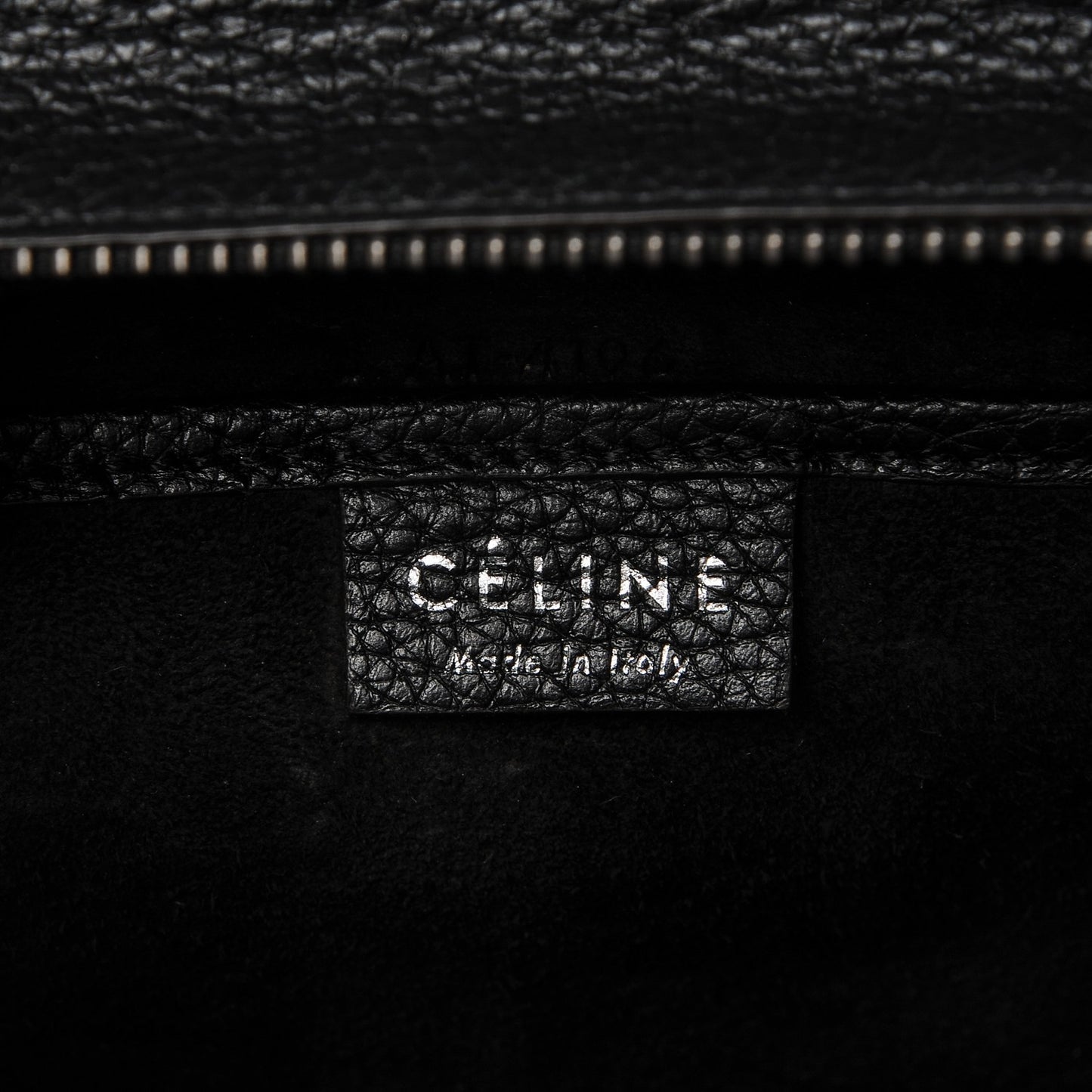 Drummed Calfskin Nano Luggage Black
