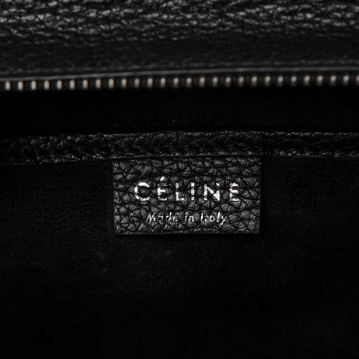 Celine Drummed Calfskin Nano Luggage Black 6 of 7