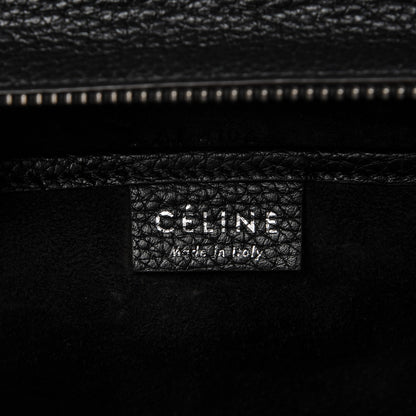 Celine Drummed Calfskin Nano Luggage Black 6 of 7