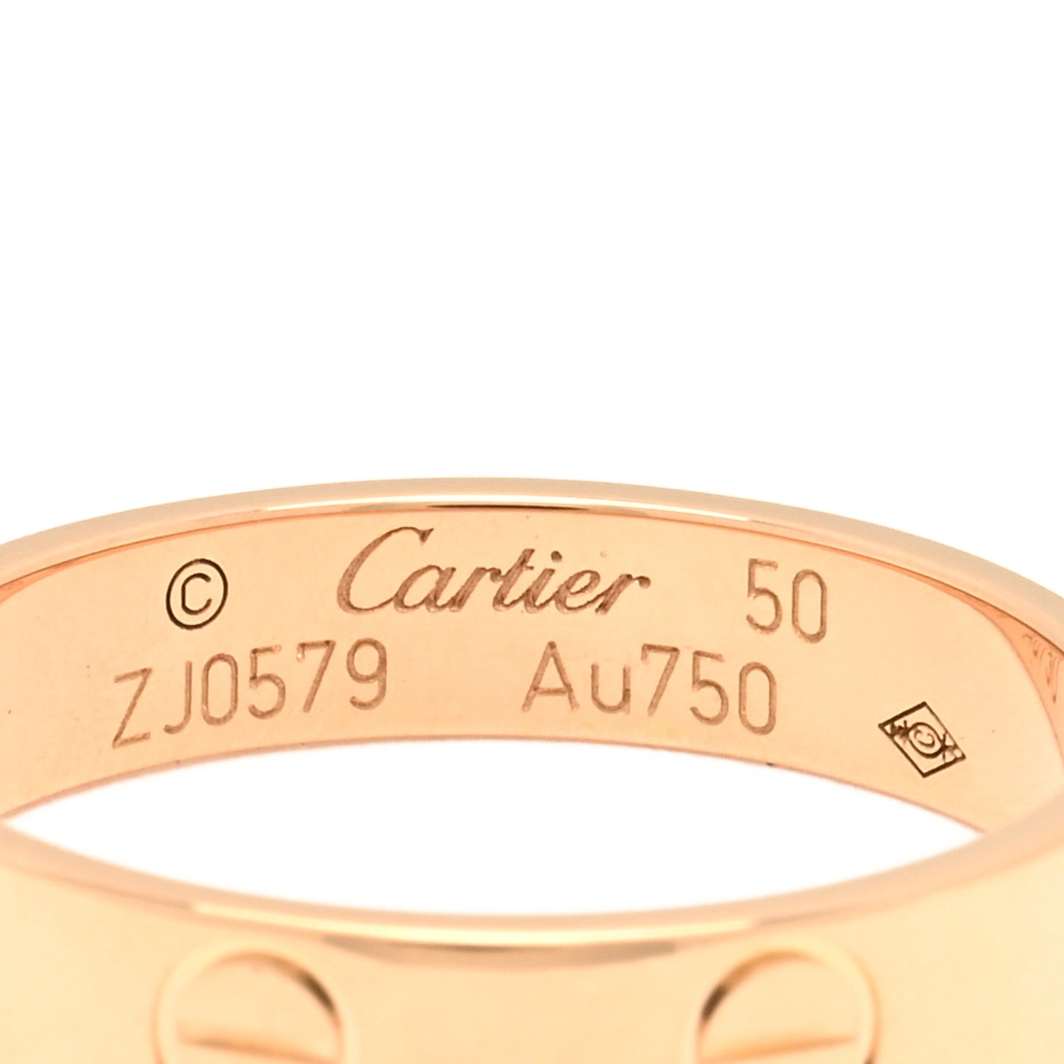 Cartier 18K Pink Gold 3.5mm LOVE Wedding Band Ring 50 5.25 4 of 4